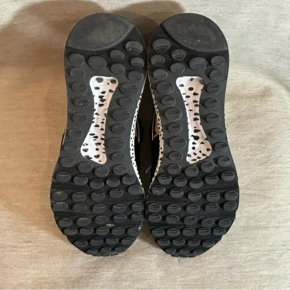 STEVE MADDEN Sz 7 Cliff Animal Print Cow Hair Lace Up Gold  Accent Sneakers - Picture 8 of 9